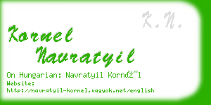 kornel navratyil business card